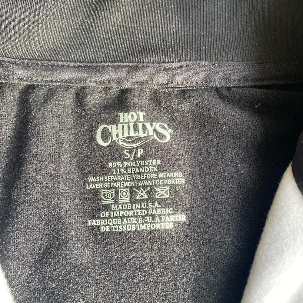 Hot Chillys Women’s Mid-Weight Base Layer Top Black Quarter Zip Top NEW Small - Picture 6 of 8